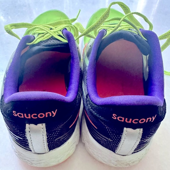 Youth Saucony Ride 14 Vizi Running/Track Shoes, Youth Size 5 (37 EU) - Picture 3 of 5